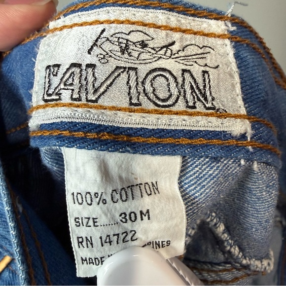 1970s L’Avion High-Rise Jeans | True Vintage Wide Leg Denim | Size 30M - Picture 4 of 8